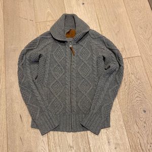 TNA lambswool cable knit sweater gray S